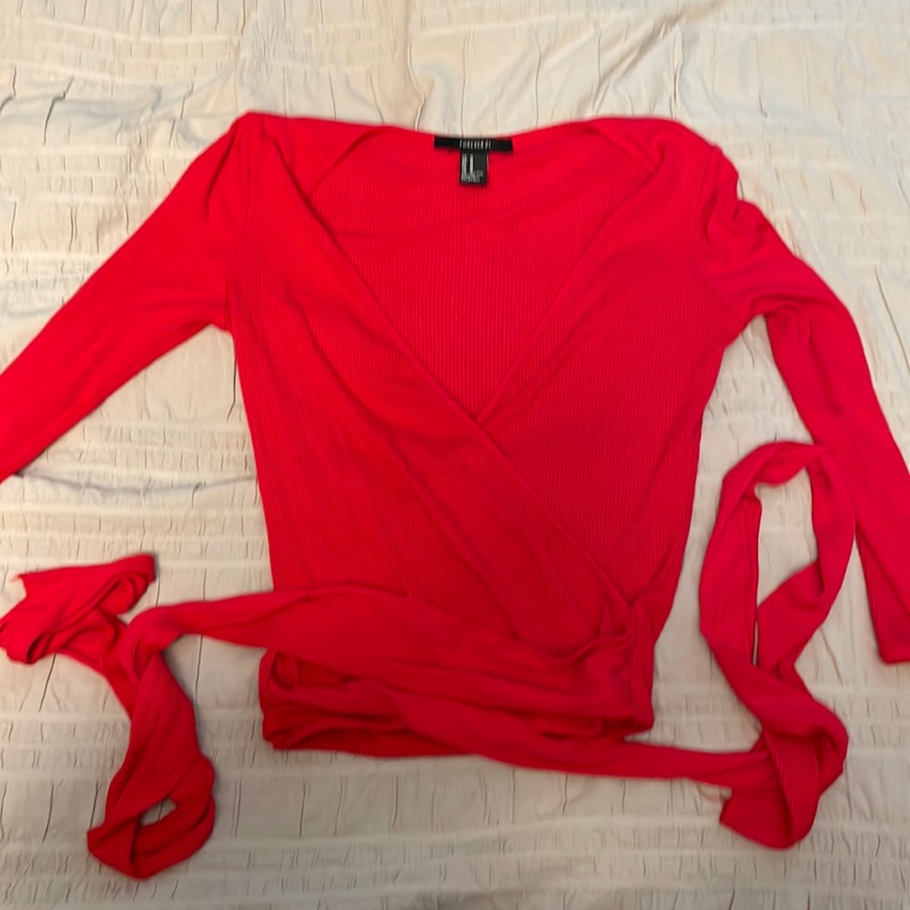 V-neck wrap top